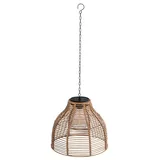 Dehner Solarleuchte Kunststoff/Metall Ø 26 cm/H 22 cm 1 Stück natur/braun
