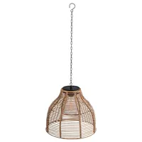 Dehner Solarleuchte Kunststoff/Metall Ø 26 cm/H 22 cm 1 Stück natur/braun