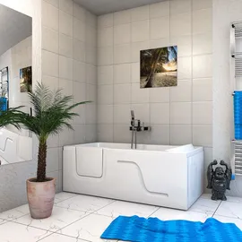 AcquaVapore AquaVapore Seniorenwanne mit Tür 75 x 150 cm (S17-R)
