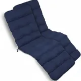 2x Bequeme Liegenauflage Deckchair, 200x50x8 Cm, Blau