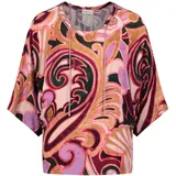 Cartoon Bluse mit Muster Violett/Rosa 38