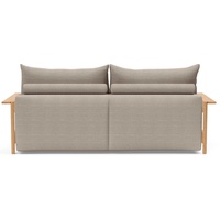 INNOVATION LIVING TM Schlafsofa MALLOY W 3-Sitzer, sehr bequem, hochwertige Verarbeitung, hohe Rückenlehne, Dauerschläfer, stabile Armlehnen, Bettfunktion beige