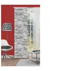 Home fashion Schmidt Schiebevorhang Walli 60 x 245 cm Polyester Grau