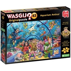 Jumbo Spiele Puzzle 1110100020 Wasgij Original 43 Aquarium Antics, 1000 Puzzleteile bunt
