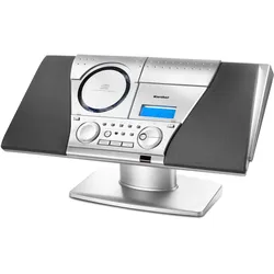 Kärcher Karcher MC 6550N Kompaktanlage (mit CD Player und Kassettendeck, vertikale Stereoanlage, UKW Radio, Wecker)