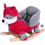 Knorrtoys KNORRTOYS.COM 40621 Schaukeltier Waschbär, dunkelrot