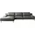 Designwerk Eckcouch Leder 3-Sitzer Grau