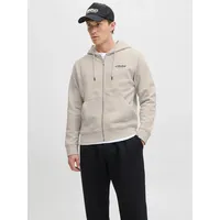 JACK & JONES JJESOHO SWEAT ZIP HOOD in Grau