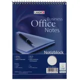 Landré Office Notizblock DIN A5 Liniert Spiralbindung Karton Blau Perforiert 80 Seiten