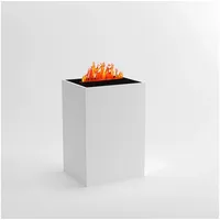 Kaminlicht Elektrokamin Rilke Wasserdampf Kamin, Elektrischer Kamin, Wasserdampfkamin mit 3D Feuer und Knisterfunktion weiß