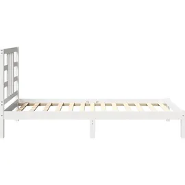 vidaXL Massivholzbett 100 x 200 cm Weiß