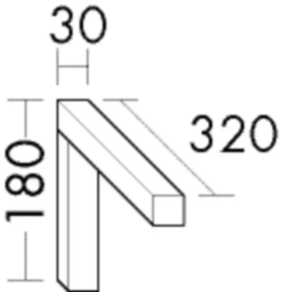 Burgbad Konsolenträger 180x30x320 , ACHW002 ACHW002