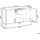 Beliani Sideboard 123 x 78 x 39 cm Dunkelbraun / Schwarz