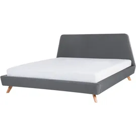 Beliani Polsterbett 180 x 200 cm Grau