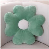 LANFIRE Blumen-Überwurfkissen, Sitzkissen, Bodenkissen, Blumenform, Bett, Sofa, Stuhl, Überwurfkissen (40 * 40 cm, Green 1)