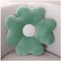 LANFIRE Blumen-Überwurfkissen, Sitzkissen, Bodenkissen, Blumenform, Bett, Sofa, Stuhl, Überwurfkissen (40 * 40 cm, Green 1)