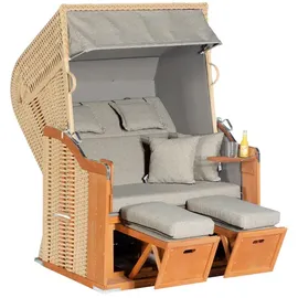 Sunny Smart Strandkorb Rustikal 255 Plus 2-Sitzer, KS-beige Stoff 1238