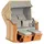 Sunny Smart Strandkorb Rustikal 255 Plus 2-Sitzer, KS-beige Stoff 1238
