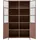 Woood Vitrine Exhibit 80 x 30 x 200 cm Braun