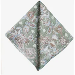 Einstecktuch MONTI, Damen, grün (grün paisley), Leinen, gemustert, casual, Modetücher, mit eleganter Musterung