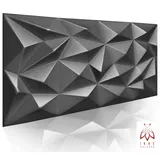 IKHEMalarka 3D Wandpaneel aus Polystyrol Styropor XPS, BxL: 50,00x100,00 cm, 0,50 qm, Paneelen für Decken & Wand 100x50cm schwarz