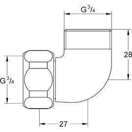 Grohe Anschlusswinkel 12419000