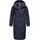 Ragwear Damen Winterjacke langer Regenmantel Steppmantel wasserdicht warm gefüttert mit Kapuze Suminka Navy Gr. 4XL - 4XL