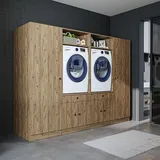 roomartstore.de Schrankwand 254 x 184 x 67 cm Eiche