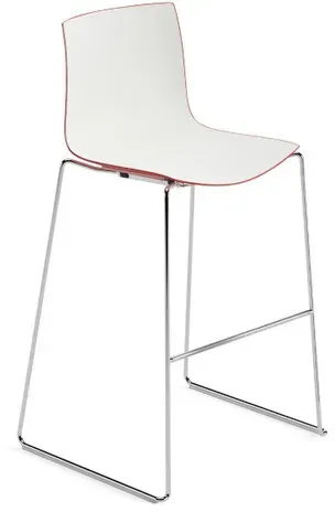 Arper Barhocker Catifa 46 zweifarbig Kufengestell Chrom