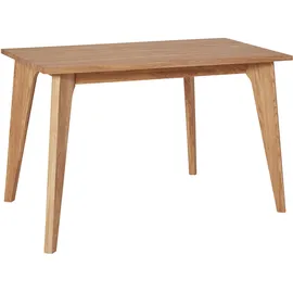 Andas Esstisch ANDAS "Amali", beige (natur), B:120cm H:75cm T:80cm, Tische, Esstisch, Aus massiver Eiche, in 3 Breiten