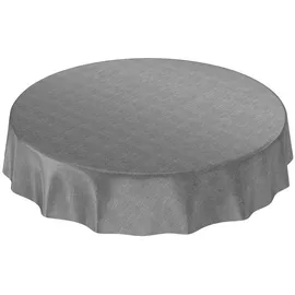 ANRO Tischdecke Wachstuch Rund Ø 100 cm Grau