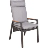 Garden Pleasure MATERA Gartenstuhl 56,5 x 65 x 110 cm grau 1 St.