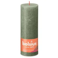 Bolsius Rustik Stumpenkerze 19 x 6,8 cm olivengrün