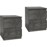 Hti-Living Nachtkommode 2er Set Beton 2er-Set