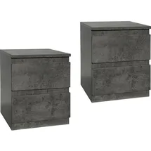 Hti-Living Nachtkommode 2er Set Beton 2er-Set