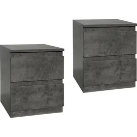 Hti-Living Nachtkommode 2er Set Beton 2er-Set