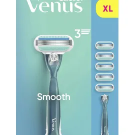 Gillette Venus Smooth Damenrasierer mit wiederverwendbarem Handstück 5 Ersatzklingen