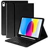 KBCASE iPad 10 Generation Hülle mit Tastatur Slim Tastatur Hülle für iPad 10. Gen 2022 10,9 Magnetisch Abnehmbare Bluetooth Tastatur mit Deutscher QWERTZ Layout für iPad A2696/A2757/A2777