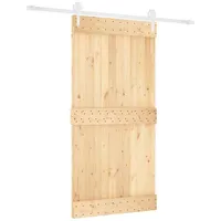 vidaXL Schiebetür rechts 100 x 210 cm Braun/Weiß