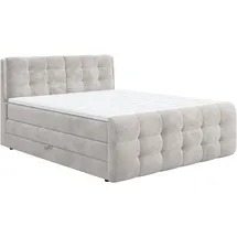 Cotta Boxspringbett COTTA "Fort mit Bettkasten, inkl. Topper", beige (natur), B:161cm L:228cm, 100% POLYESTER (PES), Komplettbetten, Boxspringbett, erhältlich in verschiedenen Breiten (160cm, 180cm & 200cm), Topseller