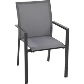 Garden Pleasure Rana Gartenstuhl 63 x 58 x 89 cm grau 2er Set