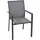 Garden Pleasure Rana Gartenstuhl 63 x 58 x 89 cm grau 2er Set