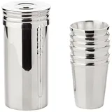 Edzard Schnapsbecher Moya, 6 Becher plus Box, edel versilbert, Höhe 5 cm, Füllmenge 2 cl)