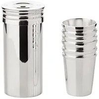 Edzard Schnapsbecher Moya, 6 Becher plus Box edel versilbert, Höhe 5 cm, Füllmenge 2 cl)