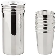 Edzard Schnapsbecher Moya, 6 Becher plus Box, edel versilbert, Höhe 5 cm, Füllmenge 2 cl)