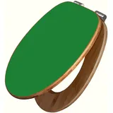 banjado Design WC Sitz Bambus Absenkautomatik 45,8x37,5cm / Toilettendeckel mit Absenkautomatik Holz/hochwertiger Bambus Klodeckel/WC-Sitz für gängigen Toiletten/Farbe Grün