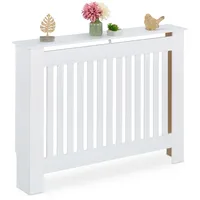 Relaxdays Heizkörperverkleidung Landhausstil, HBT 83x112x19 cm, für alte Heizkörper,