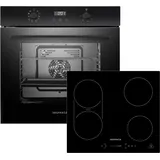 Respekta ASET7006600I Backofen Herd Kochfeld Induktion Einbau Timer Bridgezone Slider