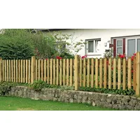 Gartenzaun Günstig & Gut - Lattenzaun Serie mit Zäunen und Toren aus druckimprägniertem Holz (Kiefer) mit halbrunden Zaunlatten - Höhen: 60 und 80 cm