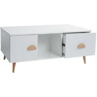 MCW Couchtisch Weiß, Holz, 100x43x60 cm, Wohnzimmer, Wohnzimmertische, Couchtische